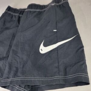 Nike Womens Swoosh Woven Easy Shorts Size XXL Black Nylon Pockets DM6752-010 NEW